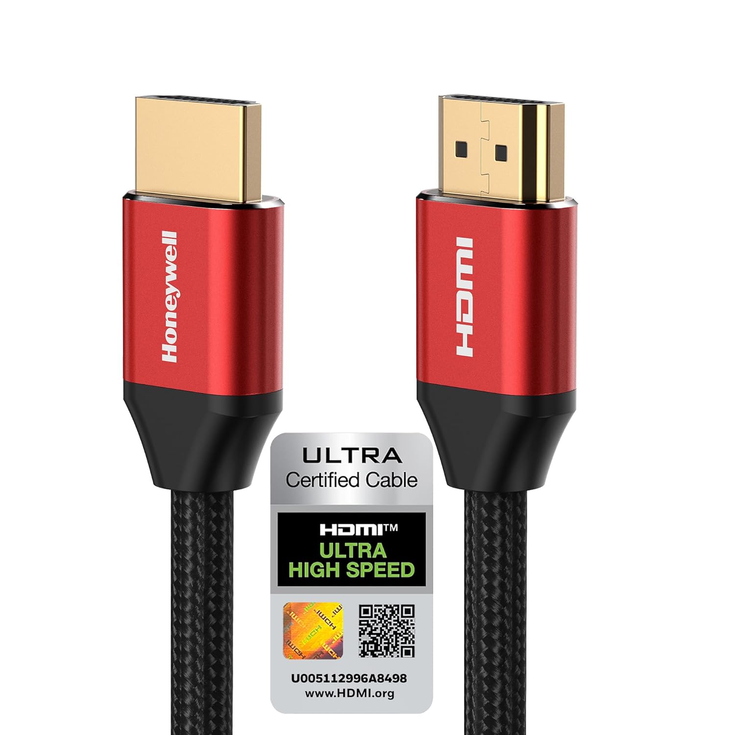 Honeywell HDMI Cable 2.1 with Ethernet, 8k@60Hz, 4k@120Hz UHD Resolution
